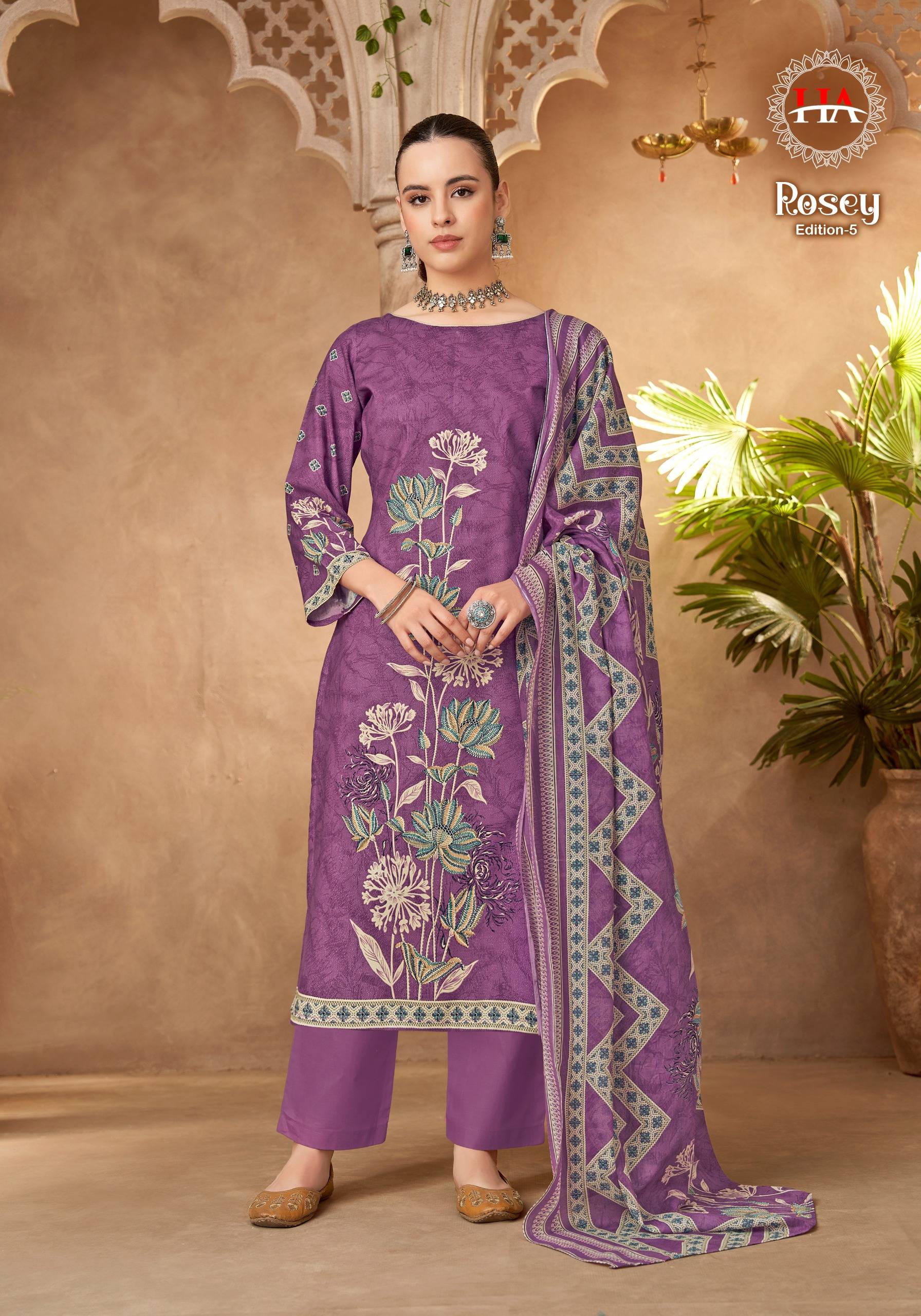 ROSEY-5 By Harshit Fashion Hub 3036-1142-01 To 3036-1142-06 Series 
